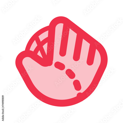 baseball glove outline fill icon