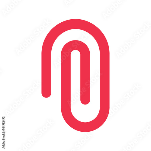 paper clip outline fill icon