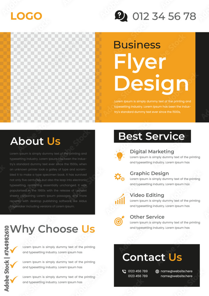 Naklejka premium Modern Unique Flyer Design