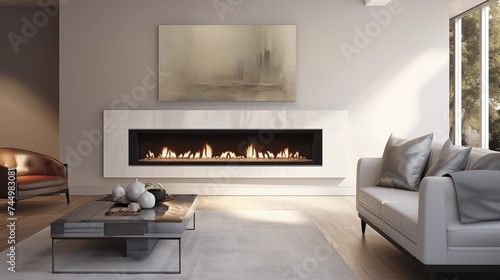 Linear Fireplace Design