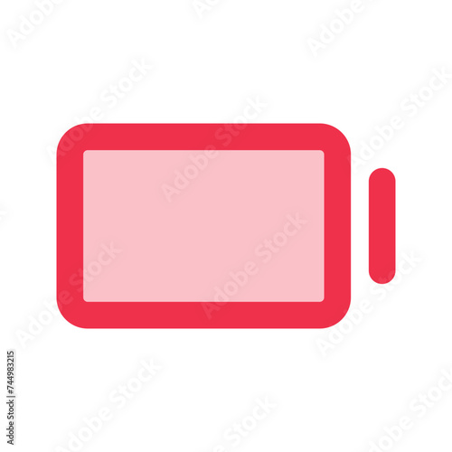 empty battery outline fill icon