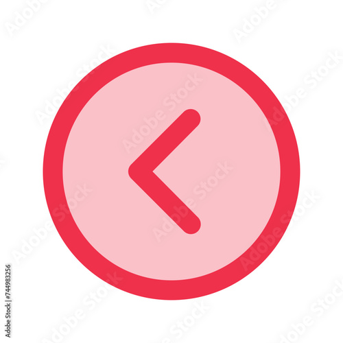 left arrow outline fill icon