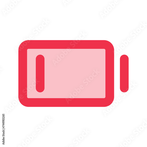 low battery outline fill icon