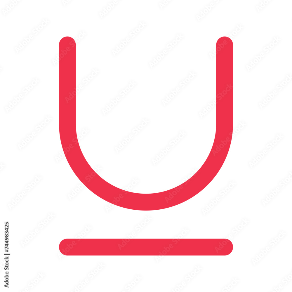 underline outline fill icon underline outline fill icon