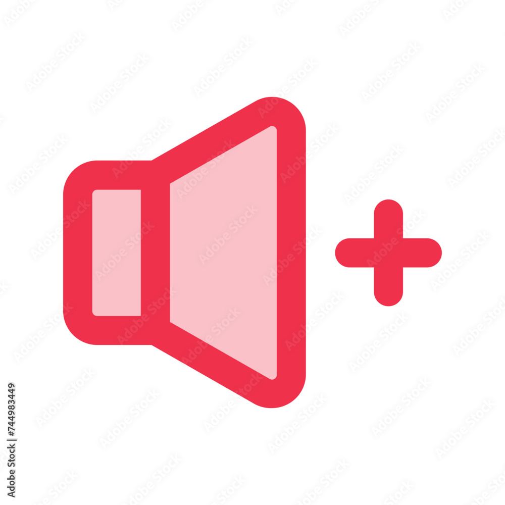 Fototapeta premium volume up outline fill icon