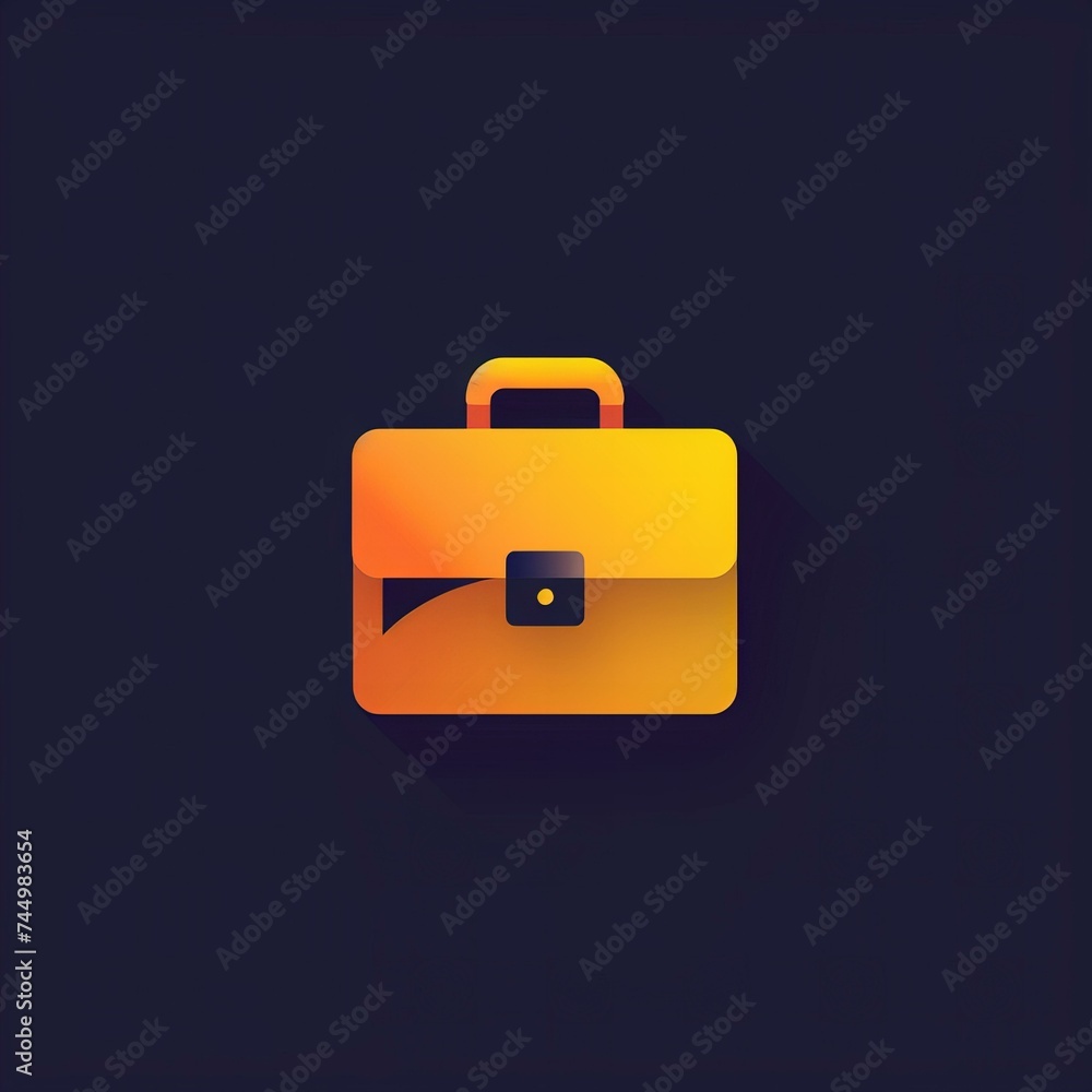 Flat vector logo of a briefcase