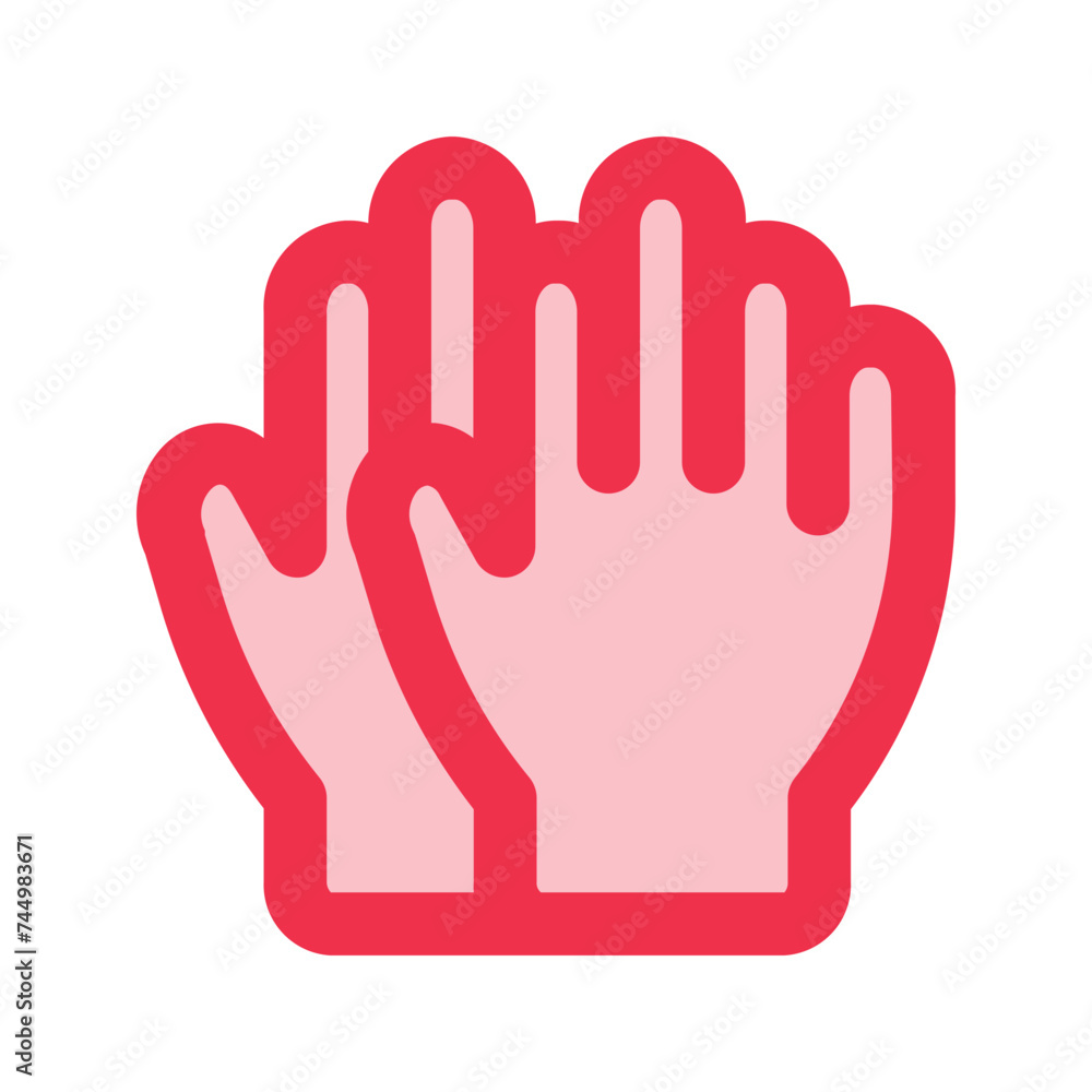 Obraz premium rubber gloves outline fill icon