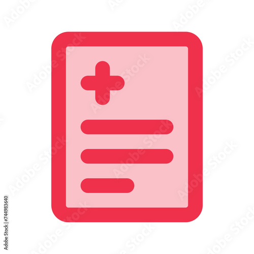 medical record outline fill icon