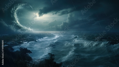A Huge Cyclone Emerging Toward Fantasy Environment © FantasyDreamArt