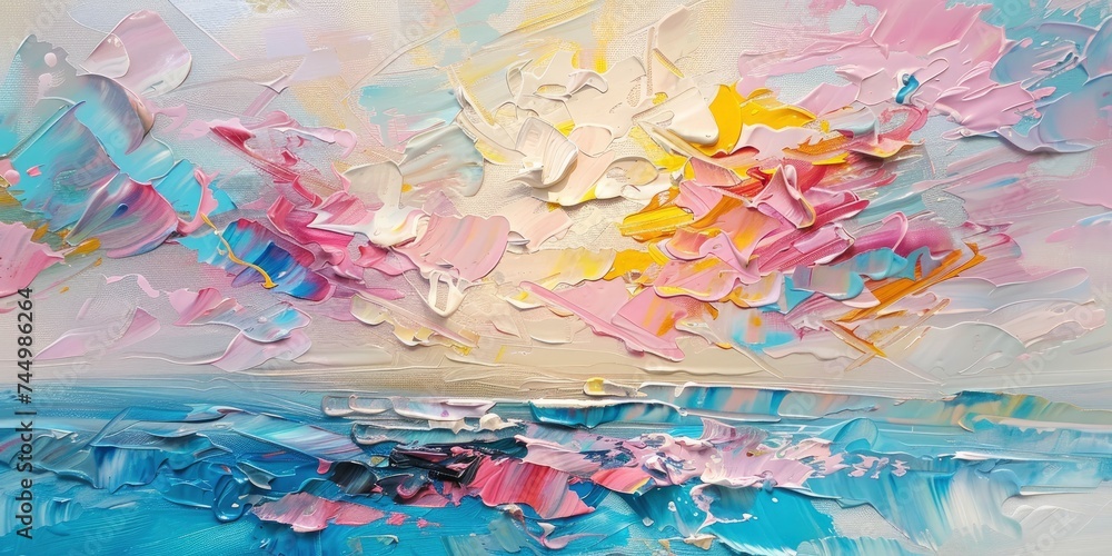 Pastel Abstract Painting, A Symphony of Soft Colors