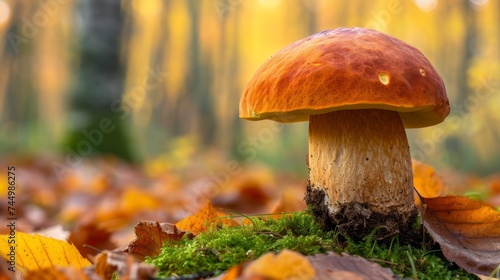 Discovering the Orange Birch Bolete, Leccinum Versipelle, in the Autumn Woodlands