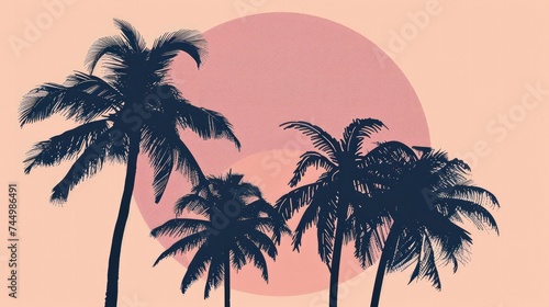 Minimalist Palms  Simplified Artistry Celebrating the Beauty of Palm Trees