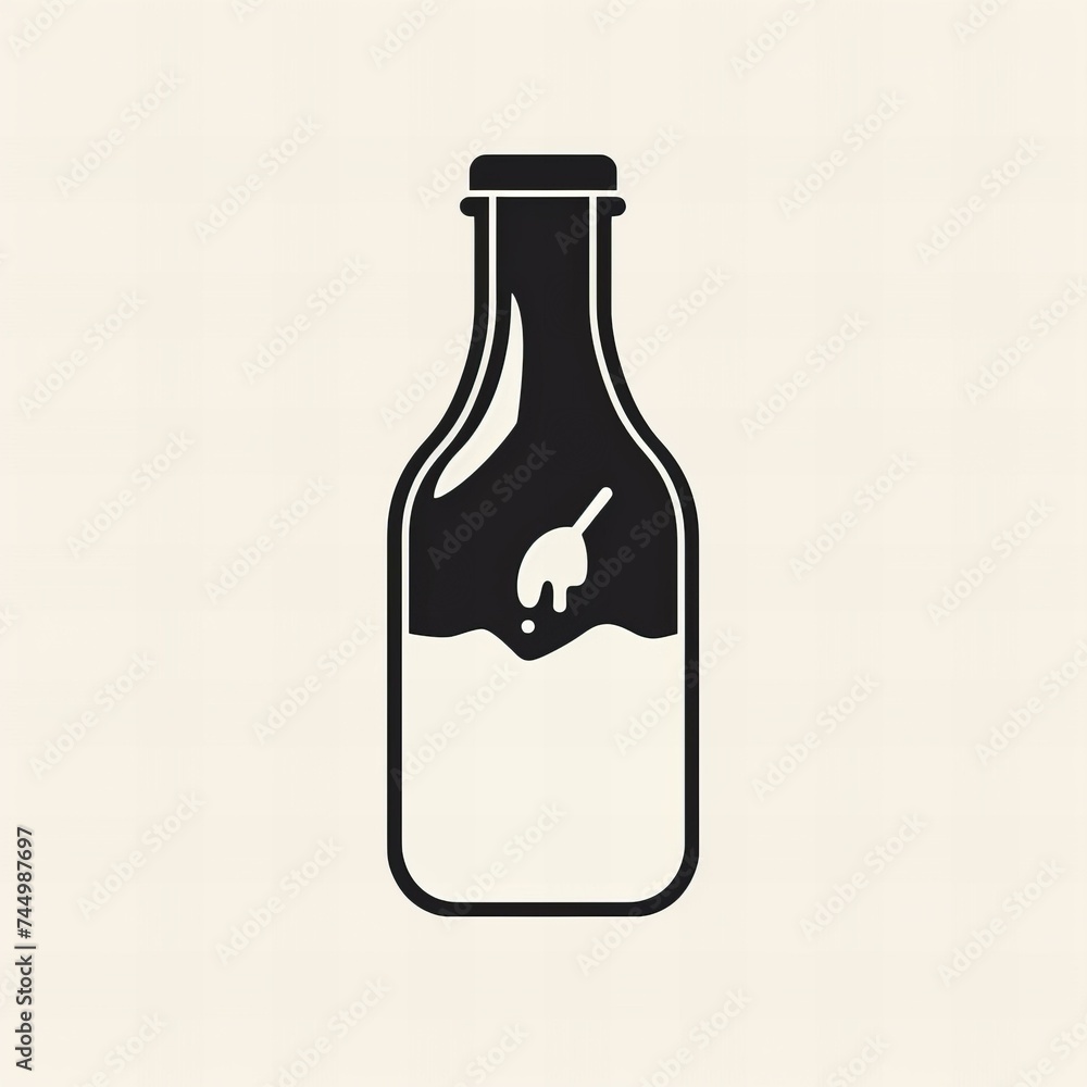 Logo for a bakery in the form of a milk bottle Logo for a bakery in the form of a milk bottle