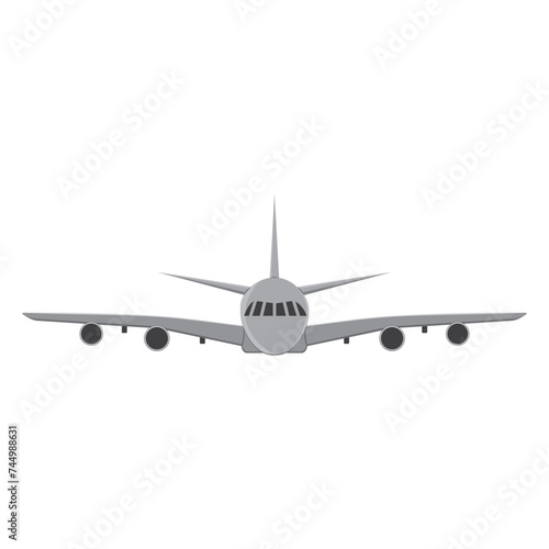 Airplane in the sky isolated vector illustration