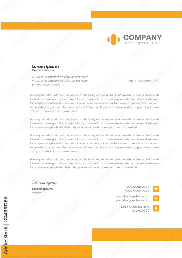 Modern Unique Letterhead Design Modern Unique Letterhead Design