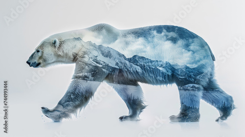 Arctic Mirage  Polar Bear Blend. Generative AI