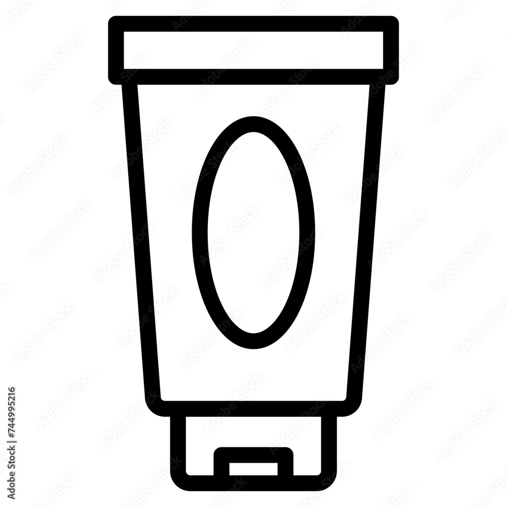 Cream tube icon. Cosmetic face wash and lotion vector symbol Cream tube icon. Cosmetic face wash and lotion vector symbol