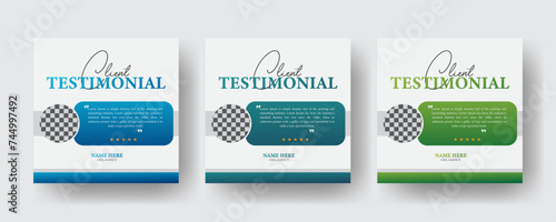 Simple, classy, and vibrant design for client testimonials for client evaluation