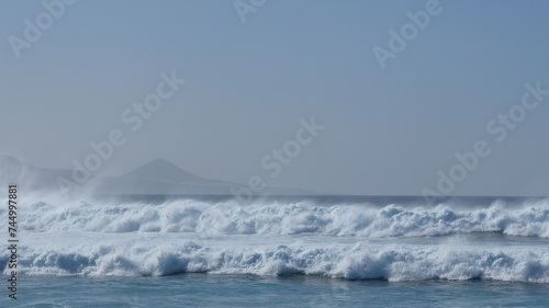 Large breaking waves and ocean view in Las Palmas, Canary islands, Spain © Andreas Bergerstedt