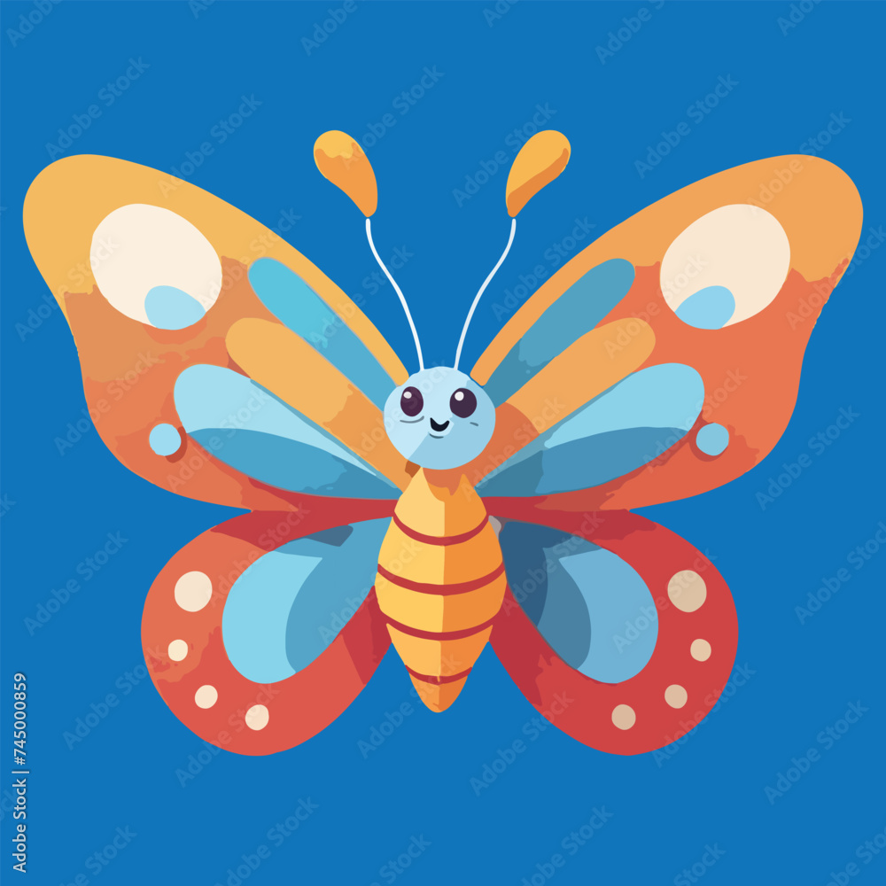 vector of beauty butterfly, cute funny and friendly 