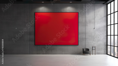 Mockup template inside a modern light room japanese.