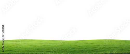 Natural view of grass hills on transparent background