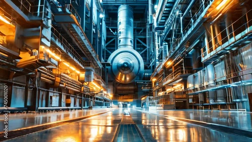 Interior of a nuclear power plant