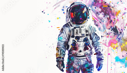 psychedelic astronaut in studio shot concept © The Stock Photo Girl