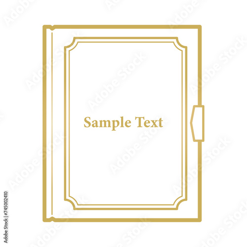 フレームとしても使える本の表紙のイラスト