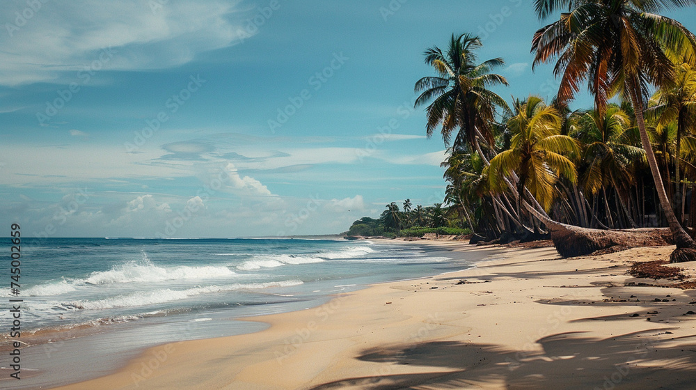 trees on the beach