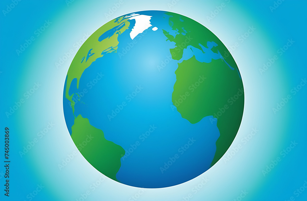 Fototapeta premium Planet Earth on a light background. Environmental conservation. Earth Day