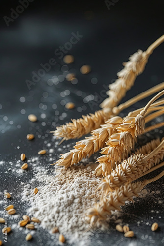Images of wheat, grain, and flour
