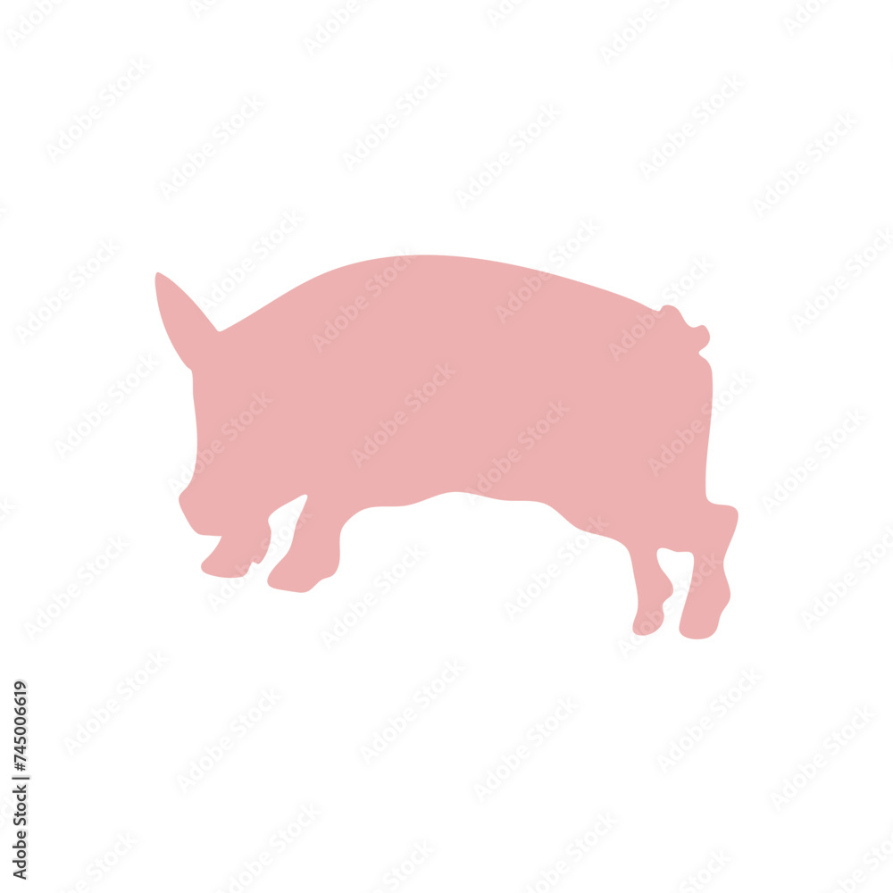 Pig silhouette illustration Pig silhouette illustration