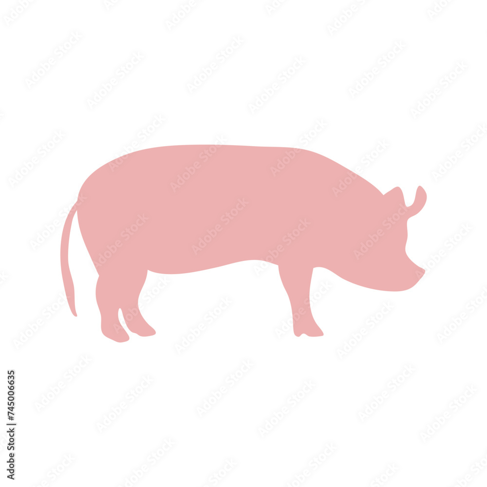 Pig silhouette illustration Pig silhouette illustration