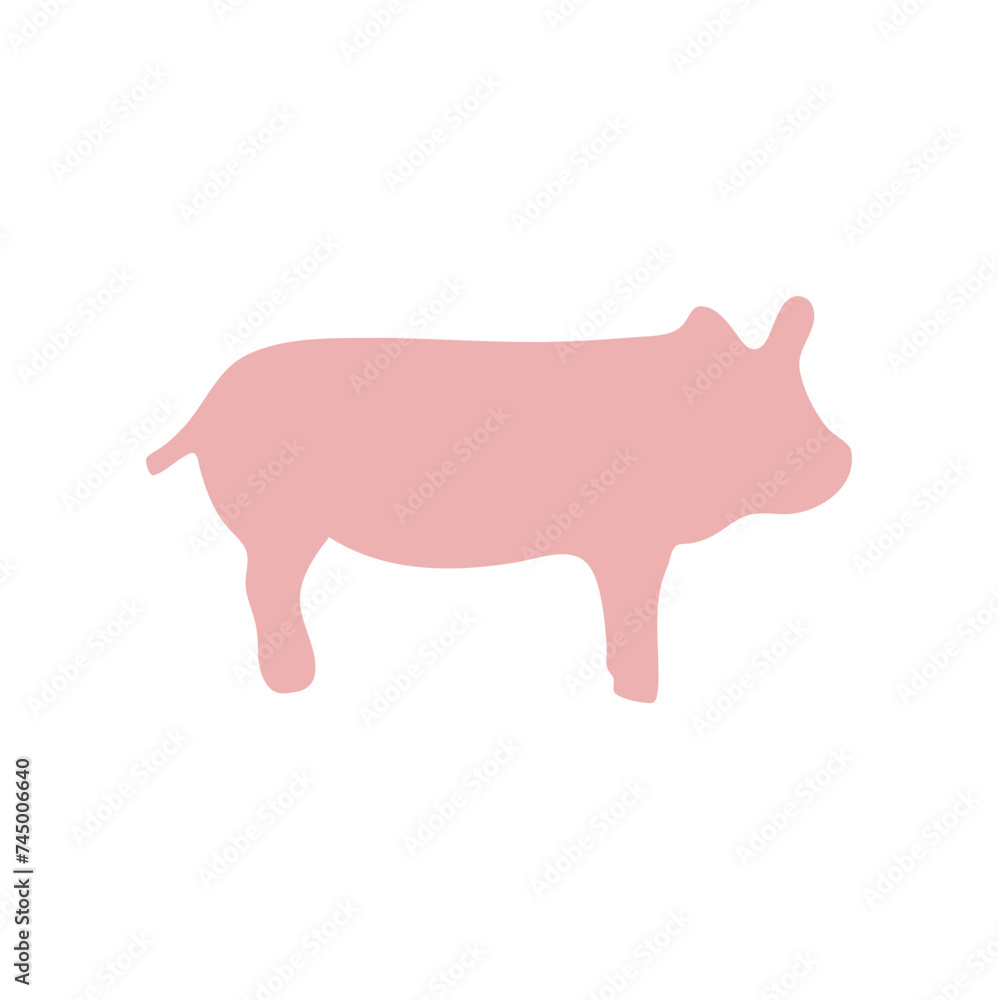 Pig silhouette illustration Pig silhouette illustration