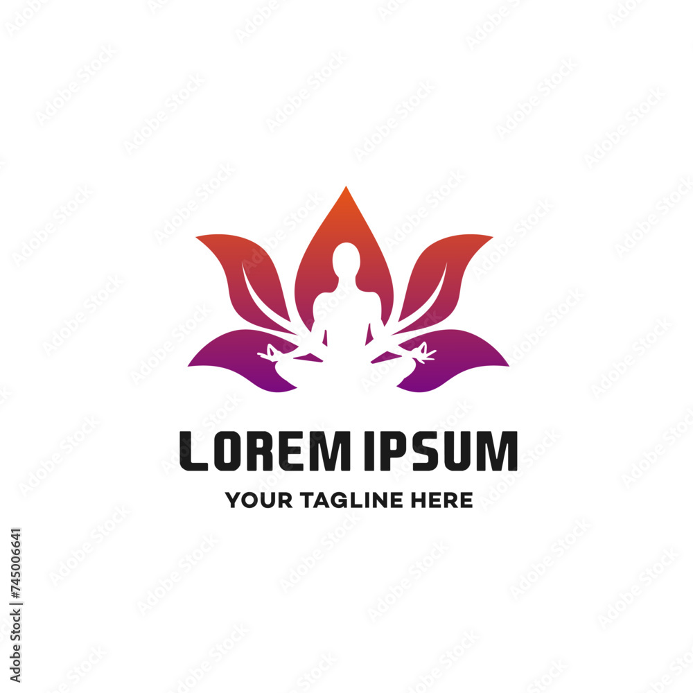 Yoga, zen, meditation logo, lotus icon and element. Style minimalist illustration vector, suitable for your design need, logo, illustration, animation, etc. Yoga, zen, meditation logo, lotus icon and element. Style minimalist illustration vector, suitable for your design need, logo, illustration, animation, etc.