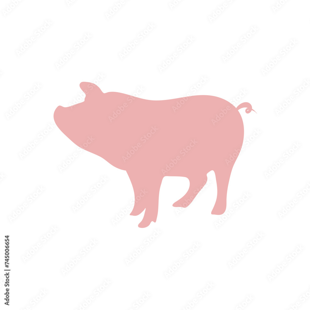 Pig silhouette illustration Pig silhouette illustration