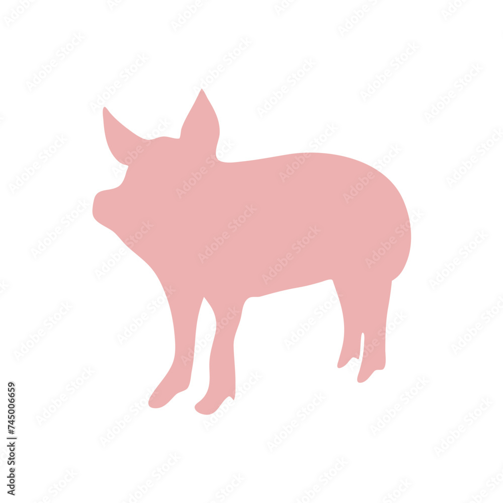 Pig silhouette illustration