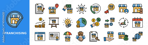 Franchising Icon Set 
