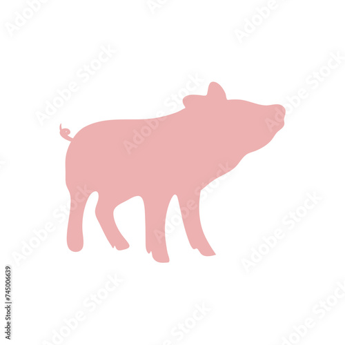 Pig silhouette illustration