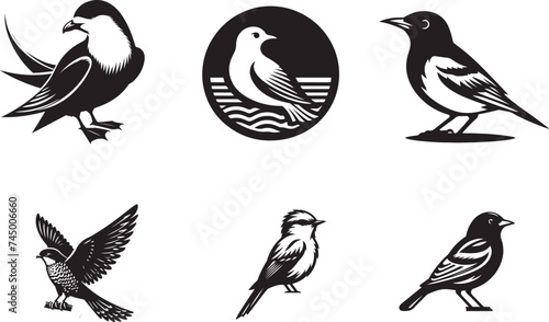 Bird silhouette vector illustration © CreativeDesigns