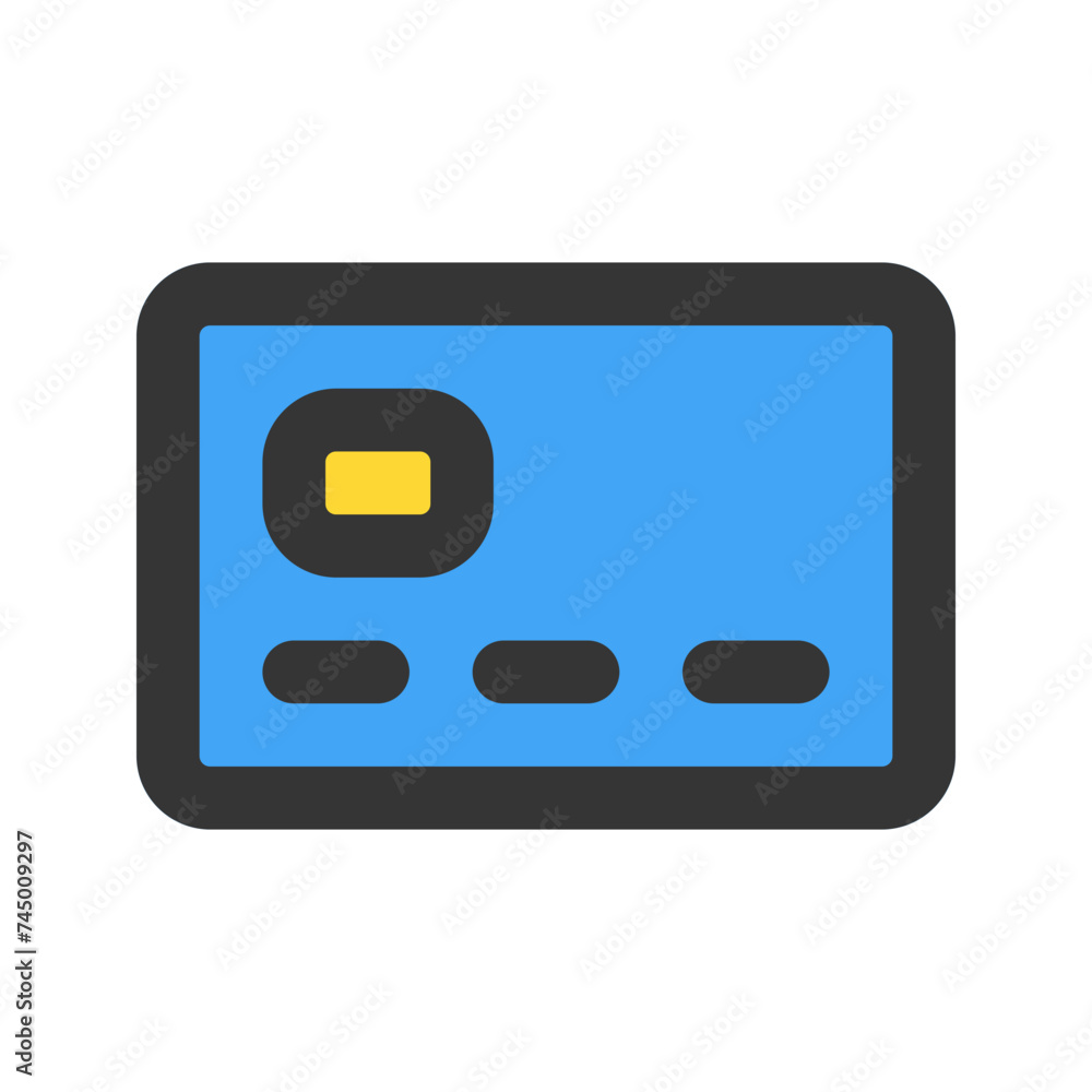 atm card line color icon atm card line color icon