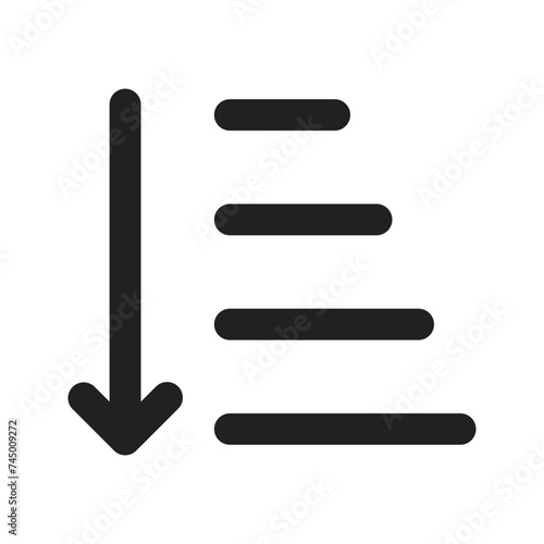 ascending line color icon