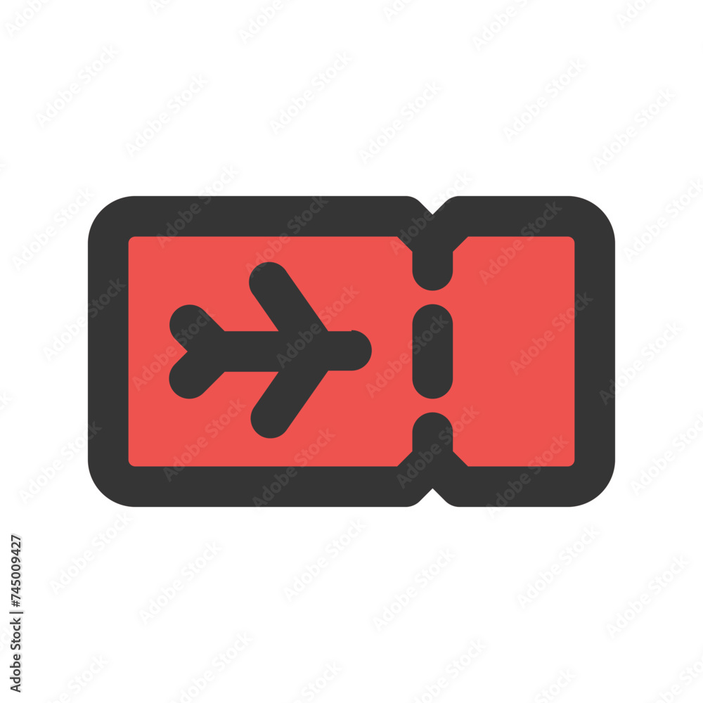 boarding pass line color icon boarding pass line color icon