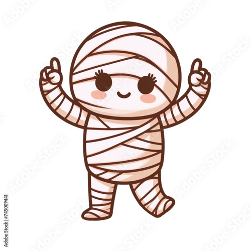 Cute mummy vector illustration