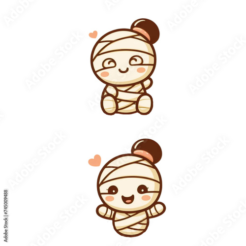 Cute mummy vector illustration