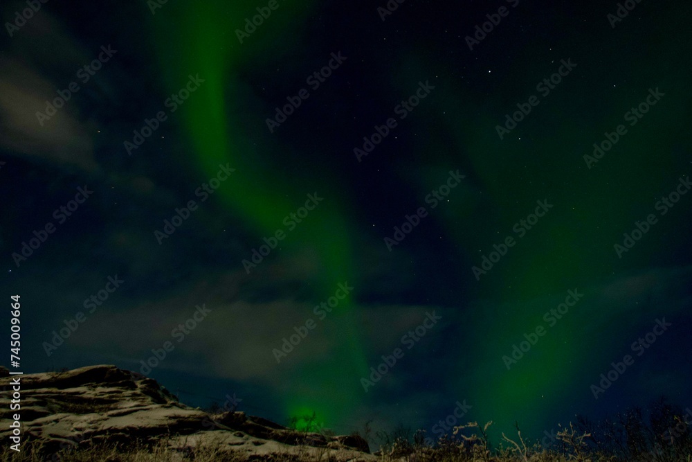 norvegia;
tromso;
fiordi;
luci artiche;
aurora boreale;
cielo d'inverno