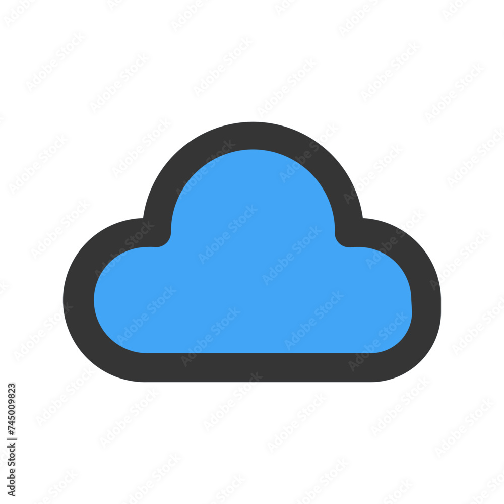 cloud line color icon cloud line color icon
