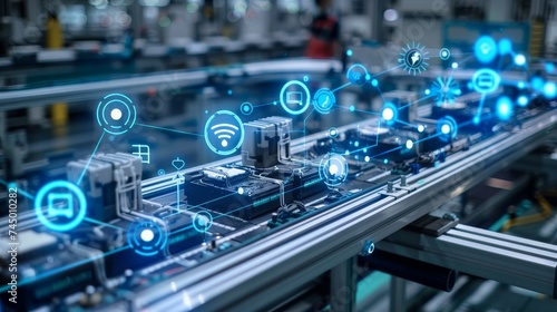 Dive into the industrial IoT, where cloud and edge computing merge for optimized factory automation and data management photo