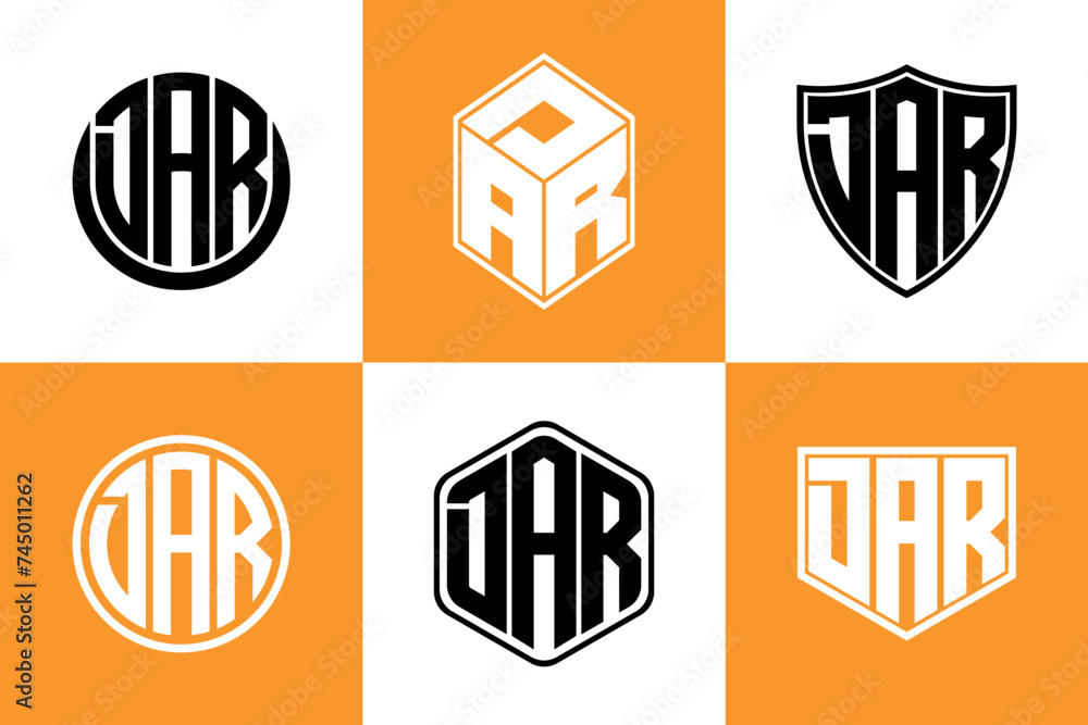 DAR initial letter geometric shape icon logo design vector. monogram, letter mark, circle, polygon, shield, symbol, emblem, elegant, abstract, wordmark, sign, art, typography, icon, geometric, shape
